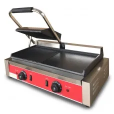 Гриль контактный GoodFood ECG201RF Panini RED с жарочной поверхностью